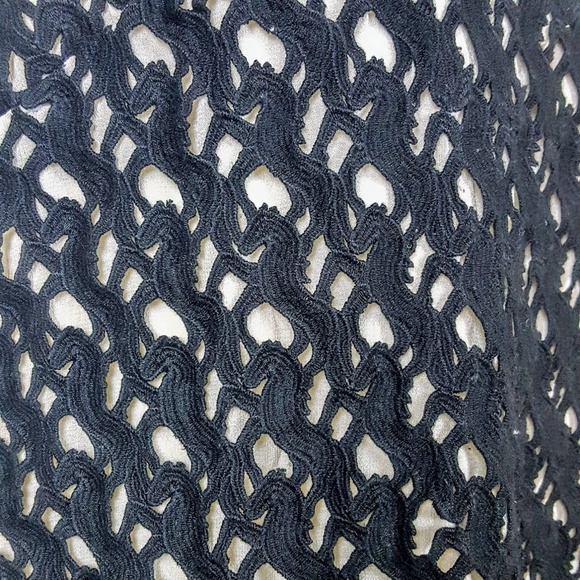 FRENCH CONNECTION Tunic Top Black Lace Textured, 8 - Picture 4 of 8